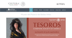 Desktop Screenshot of museopalaciodebellasartes.gob.mx