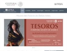 Tablet Screenshot of museopalaciodebellasartes.gob.mx